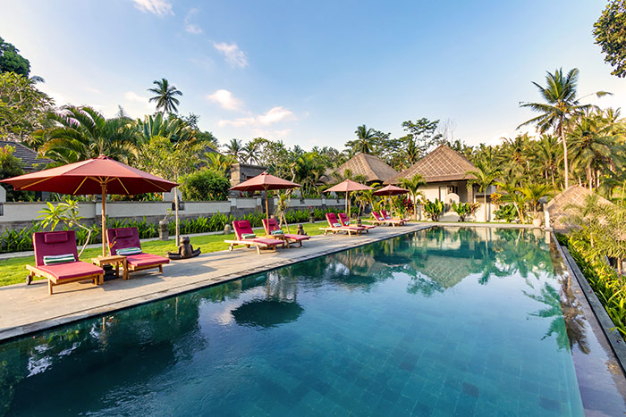 Suara Air hotel pools and gardens