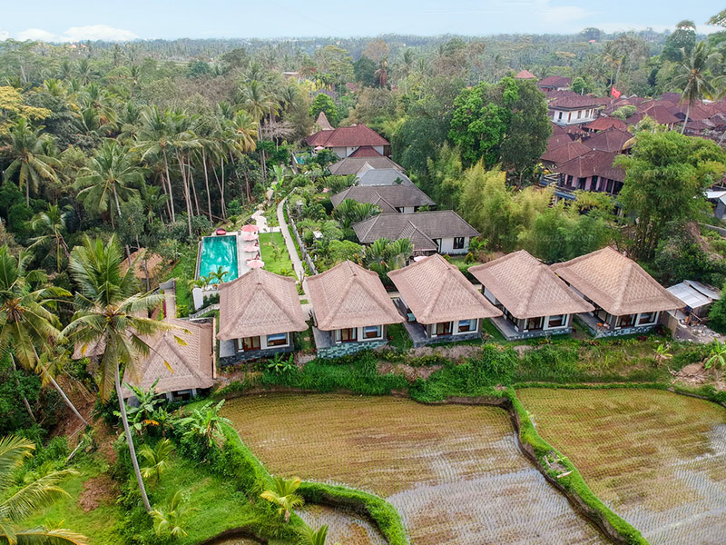 Surroundings view of rooms of Suara Air Villa in Ubud, Bali