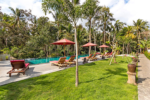 Hotel pool and gardens